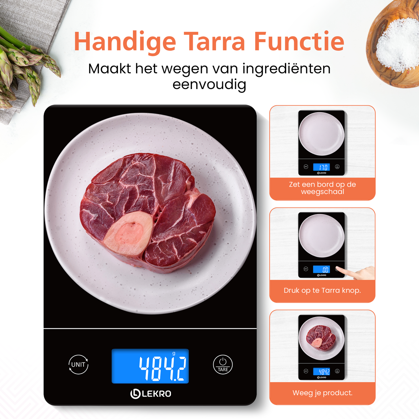 Digitale Precisie Keukenweegschaal – Nieuw 2025 Model
