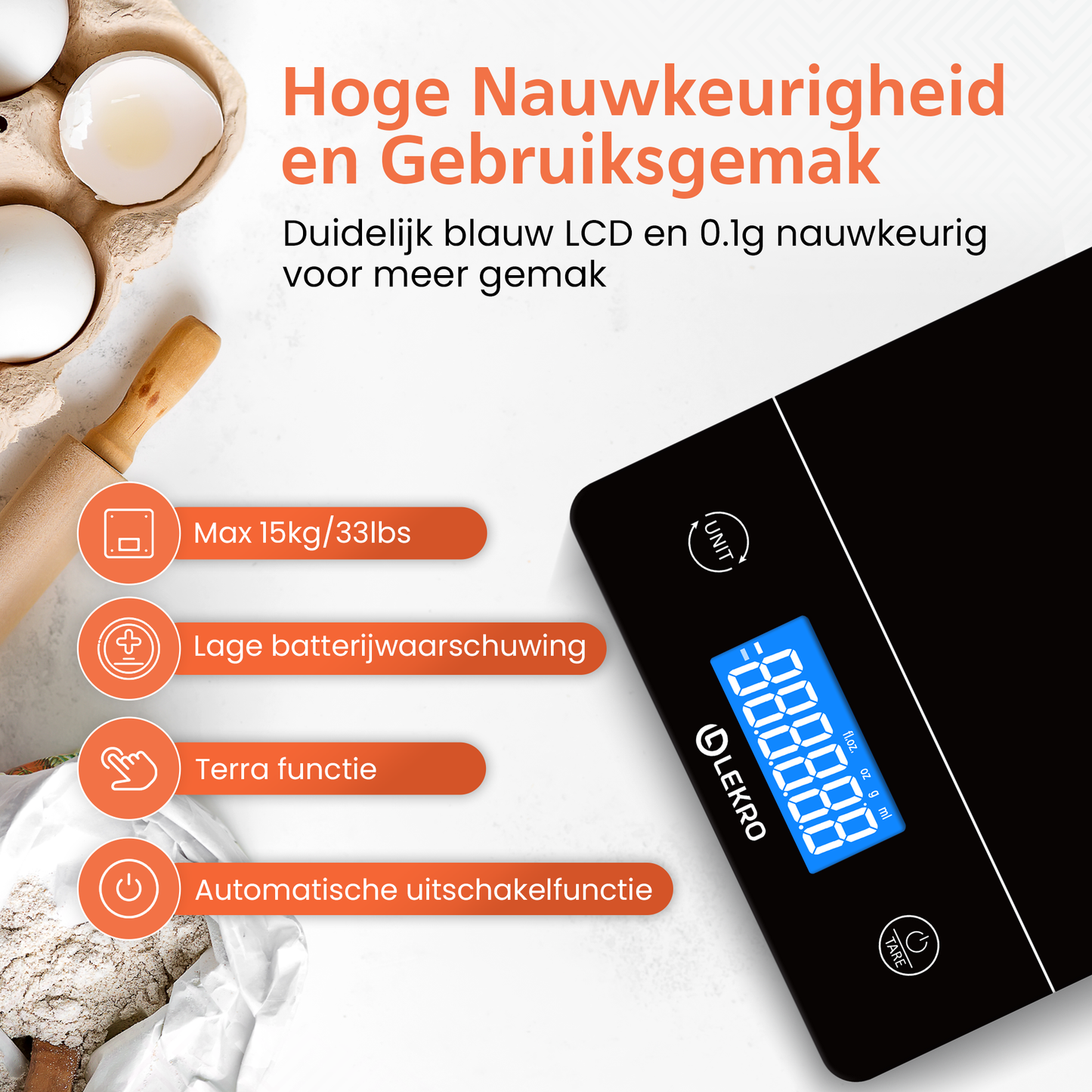 Digitale Precisie Keukenweegschaal – Nieuw 2025 Model