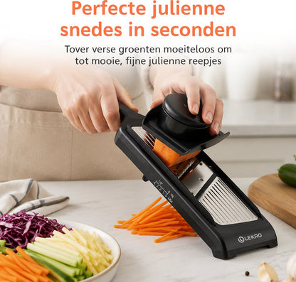 Handmandoline met 4 diktes (1 mm-4 mm)