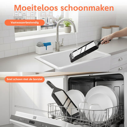 Handmandoline met 4 diktes (1 mm-4 mm)