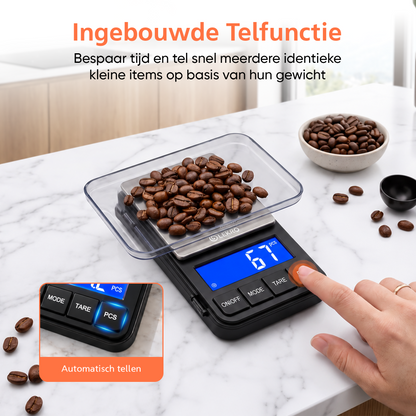 Lekro Precisie Weegschaal - 0,01 tot 500 gram