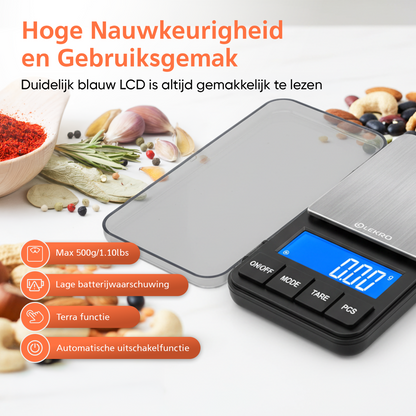 Lekro Precisie Weegschaal - 0,01 tot 500 gram