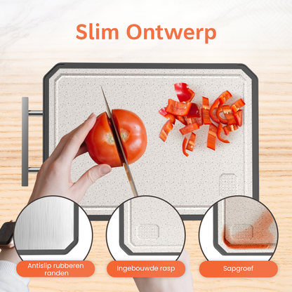 2-in-1 Titanium Snijplank Dubbelzijdig met Tarwestro