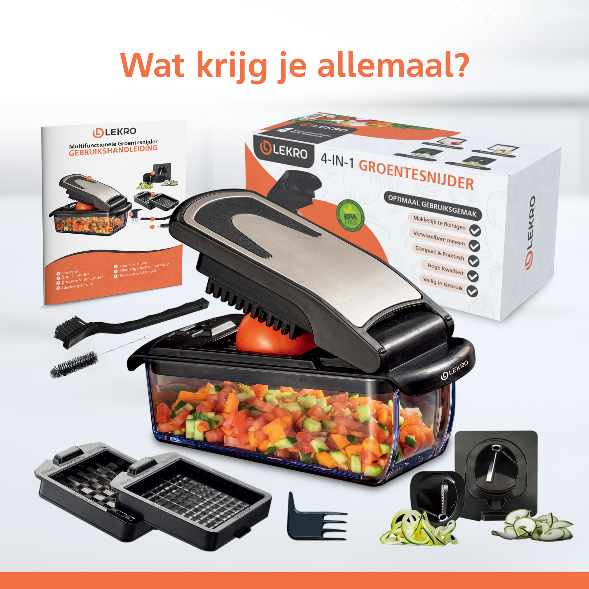 Multifunctionele Salade Centrifuge Congumi 6-in-1 Slacentrifuge | 4 Liter | Met Snijder & Zeef | Was En Droog Groenten Snel 6-in-1 Groente Wassen En Drogen Multifunctionele Salade Centrifuge Congumi 6-in-1 Slacentrifuge | 4 Liter | Met Snijder & Zeef | Was En Droog Groenten Snel 6-in-1 Groente Wassen En Drogen